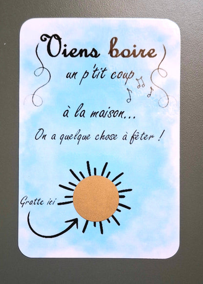 Lot de 2 cartes à gratter annonce grossesse – surprise originale – Ma Bulle Créative