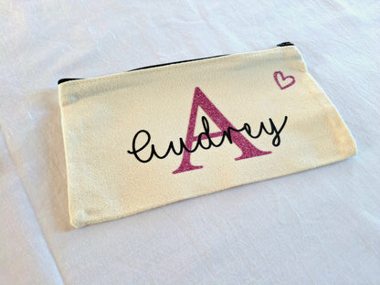 Pochette personnalisée prénom à offrir avec initiale