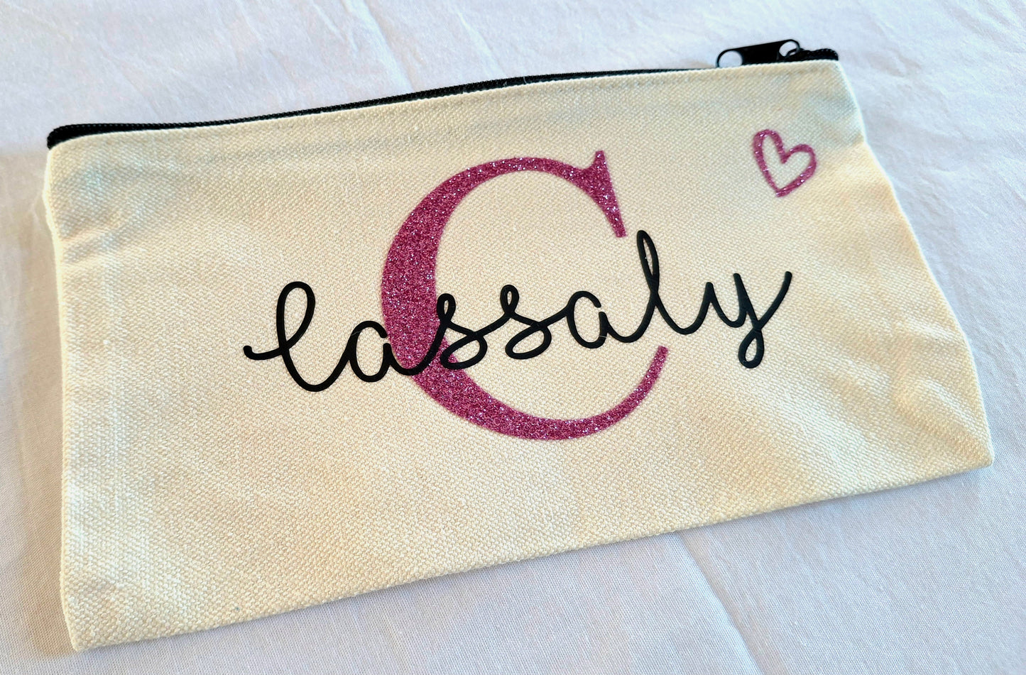 Pochette personnalisée prénom à offrir avec initiale