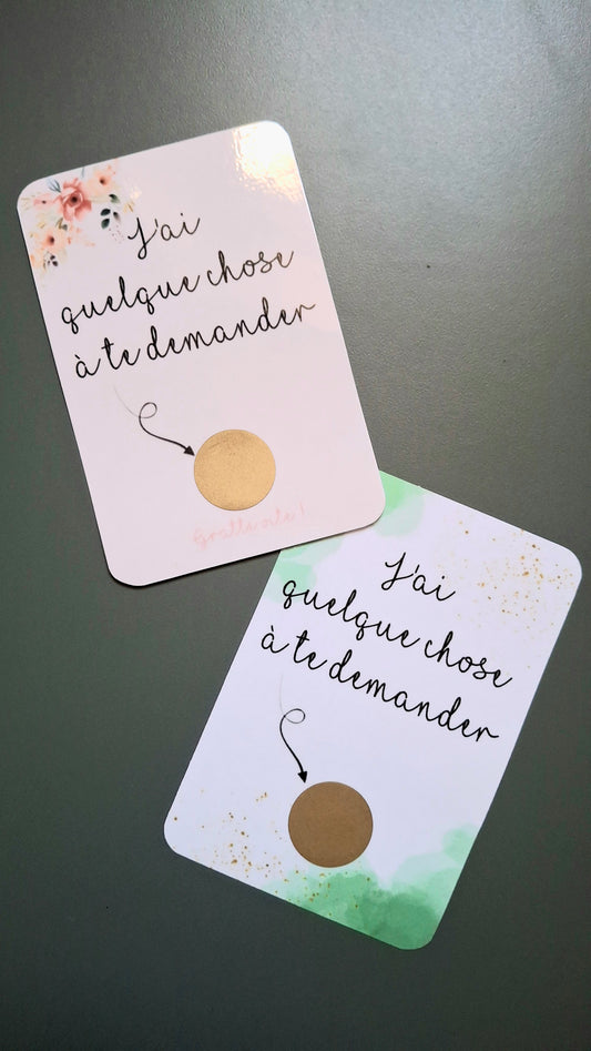 Lot de 2 cartes à gratter « Veux-tu être mon/ma témoin » – Mariage – Demande originale mariage