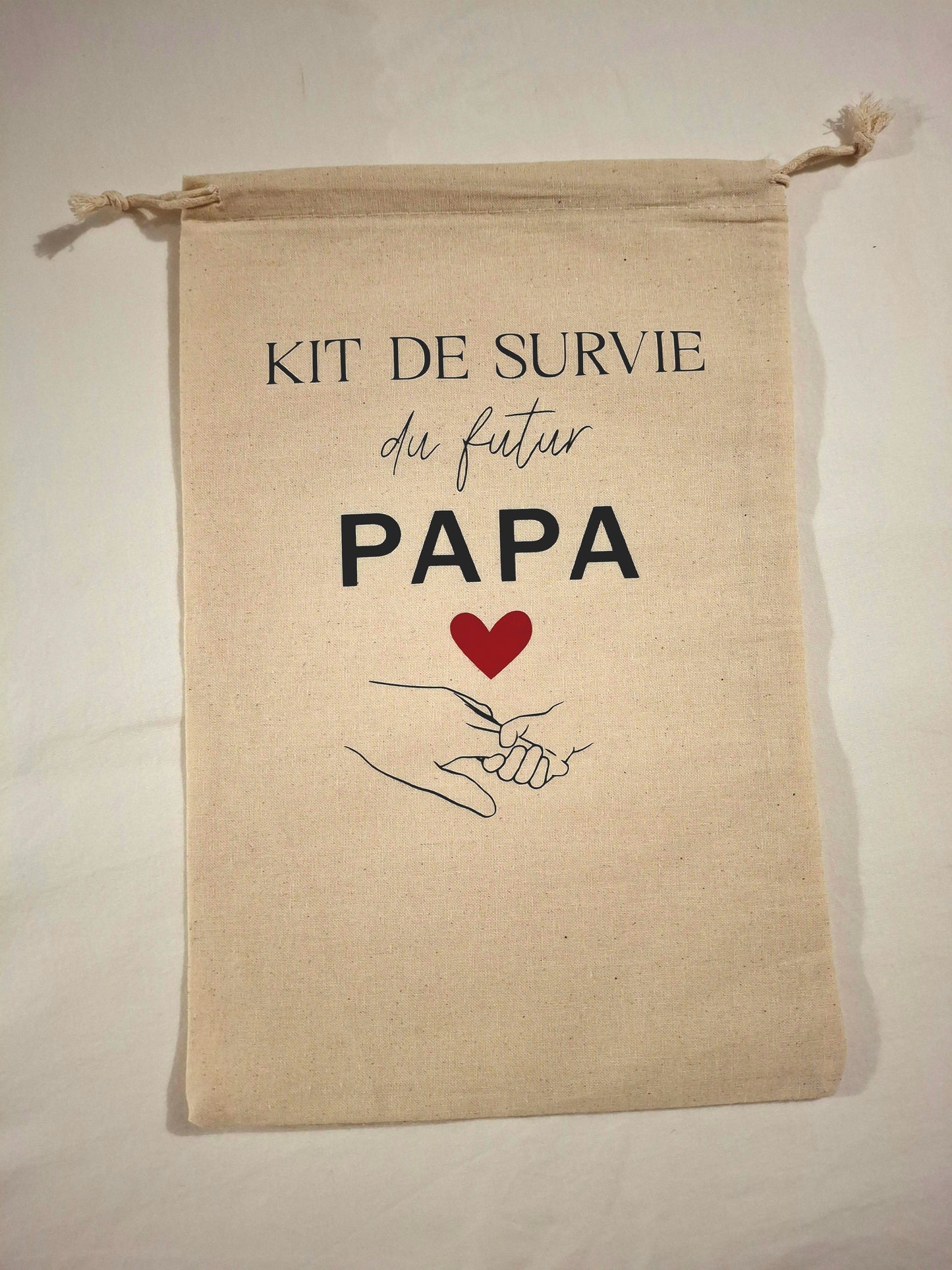 Sac “Kit de survie du futur papa” – Cadeau original pour papa