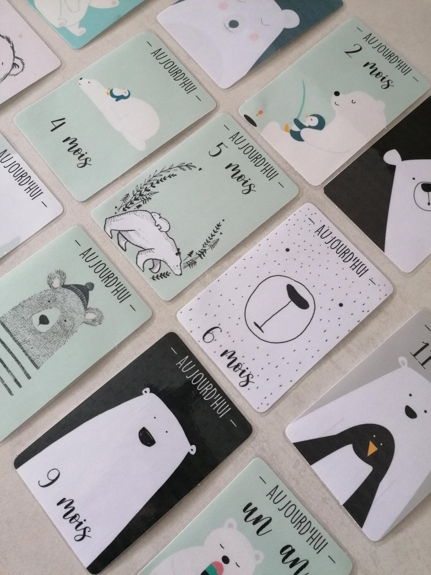 Cartes étapes bébé _ thème OURS