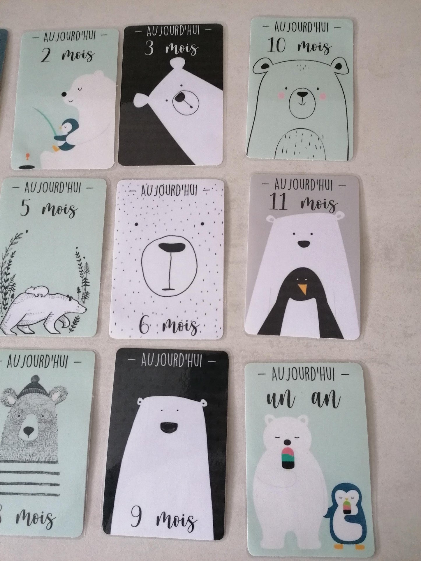 Cartes étapes bébé _ thème OURS