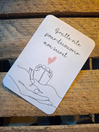 Cartes à gratter révélation fille ou garçon – gender reveal original