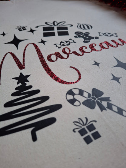 Hotte de Noël personnalisée – Livraison spéciale pour [prénom] – Sac cadeau personnalisé