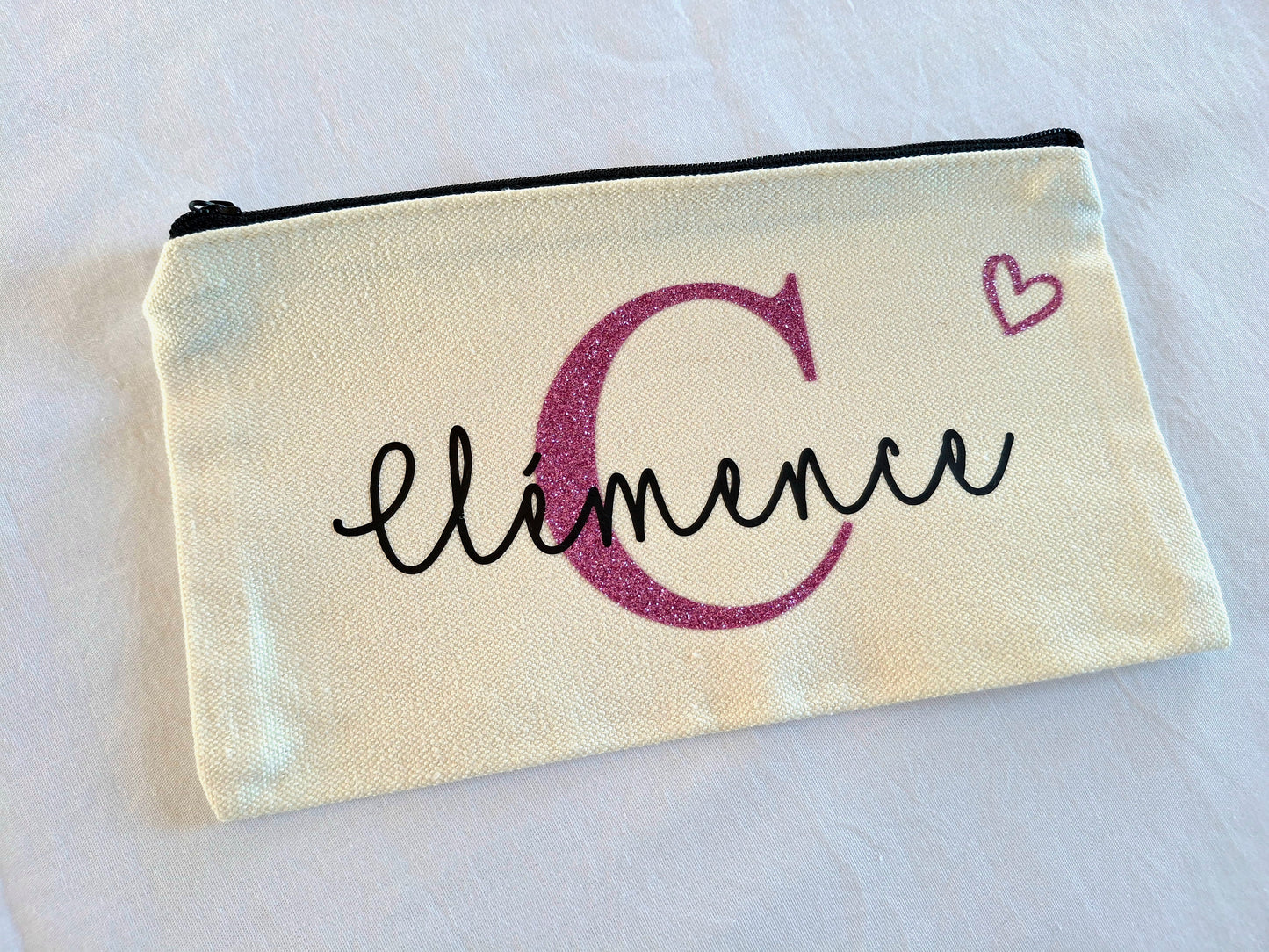 Pochette personnalisée prénom à offrir avec initiale