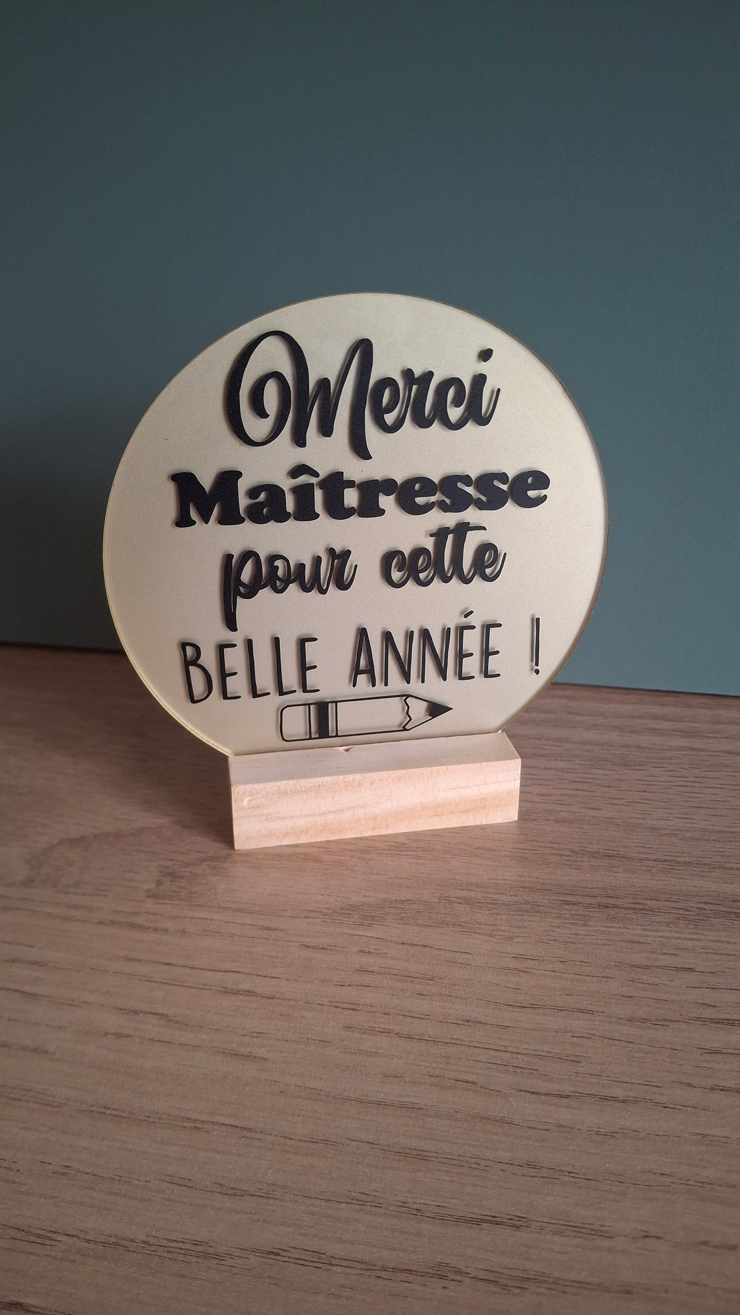 Cadeau de fin d’année scolaire « Merci Maîtresse » – idée personnalisée