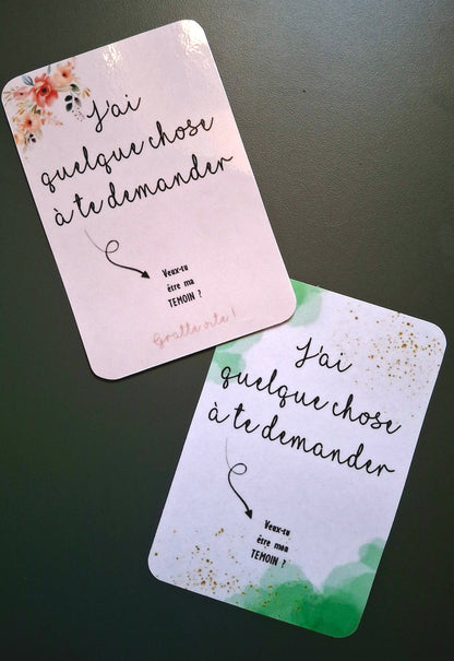Lot de 2 cartes à gratter « Veux-tu être mon/ma témoin » – Mariage – Demande originale mariage