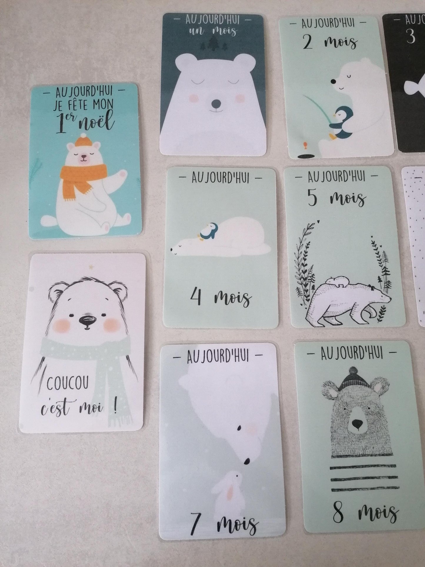 Cartes étapes bébé _ thème OURS